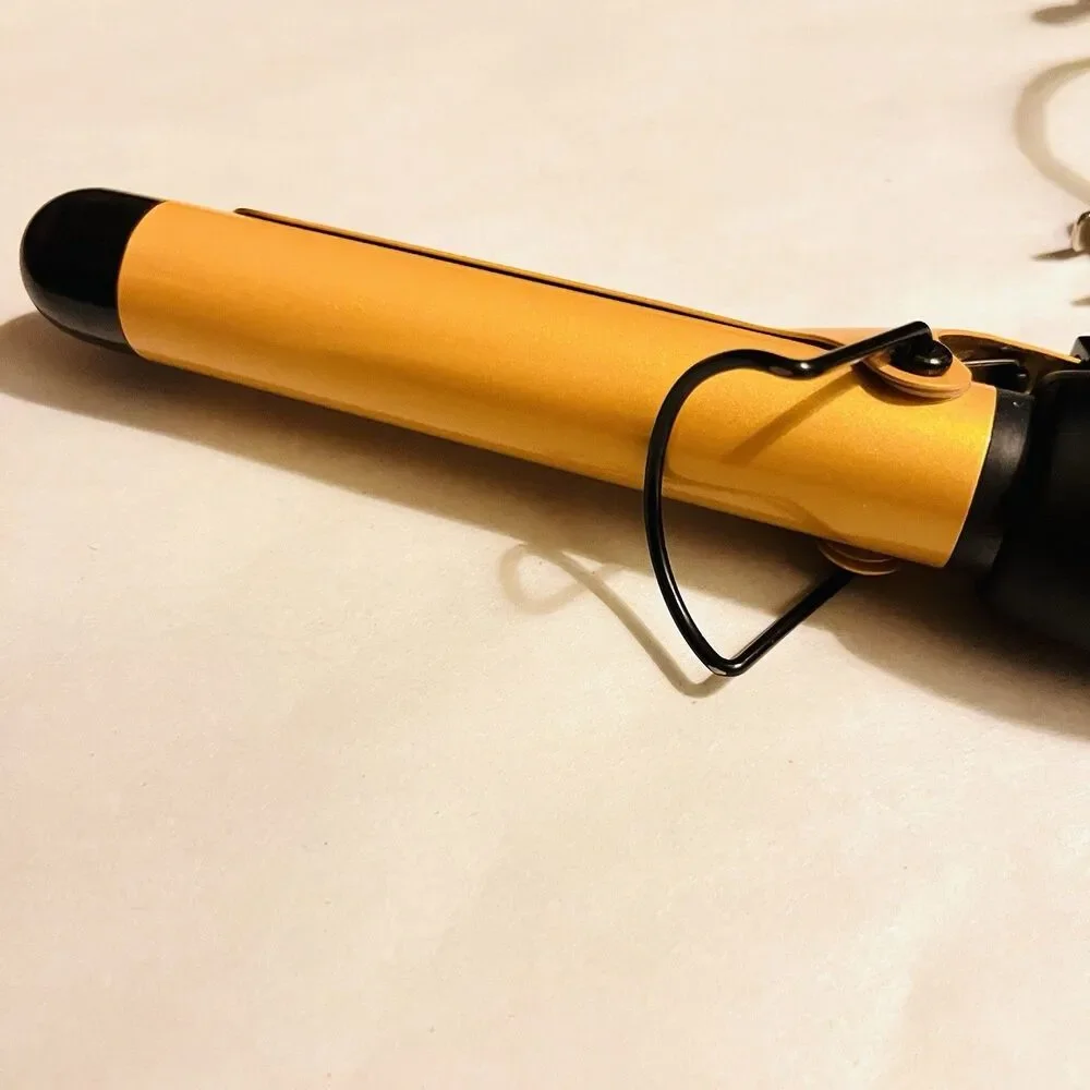 BaBylissPRO Ceramic Tools 1” Spring Curling Iron Gold Black CT100S Professional